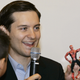 Tobey Maguire playing with Spider-Man